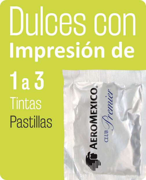 Dulces con impresión de 1 a 3 tintas